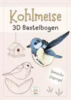 Vorschau - Mal- und Bastelvorlagen - Kohlmeise 3D Bastelbogen (Heimische Singvögel) - Deckblatt