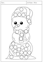 Vorschau - Arbeitsblätter - Dot-Marker - Winter Schneemänner (auch für Fingerfarben geeignet) - Seite 2
