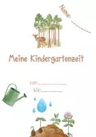 Vorschau - Arbeitsblätter - Walddesign Kindergarten Ordner Portfolio Kindergartenzeit - Seite 1