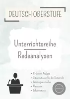 Vorschau - Unterrichtsreihen - Unterrichtsreihe zur Redeanalyse Deutsch Oberstufe - Deckblatt
