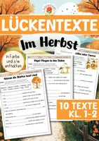 Vorschau - Arbeitsblätter - Lückentexte - Im Herbst (Klasse 1-2) - Deckblatt