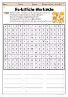 Vorschau - Arbeitsblätter - Suchsel - Im Herbst (Klasse 1-5) - Seite 2