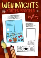 Vorschau - Mal- und Bastelvorlagen - Weihnachts-Karten 🎅🏼Postkarten zum Ausmalen & Verschenken - Deckblatt