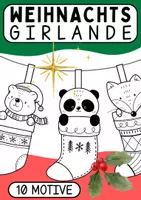 Vorschau - Mal- und Bastelvorlagen - 🎄 Süße Weihnachtsgirlande – 10 niedliche Tiere im Weihnachtsstrumpf 🧦✨ - Deckblatt