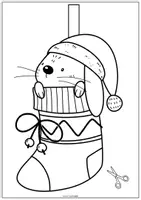 Vorschau - Mal- und Bastelvorlagen - 🎄 Süße Weihnachtsgirlande – 10 niedliche Tiere im Weihnachtsstrumpf 🧦✨ - Seite 3
