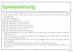 Vorschau - Spiele - Französisch- Wortschatzspiel 3./4. Klasse (Colorie les carrés) - Seite 1