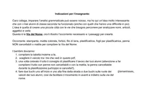anteprima - Materiale di supporto/inclusione - La via del Nome (analisi grammaticale) - Pagina 1