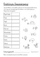 Vorschau - Arbeitsblätter - Lesespaziergang (Frühling) - Seite 1
