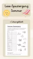 Vorschau - Stationenlernen - Lesespaziergang (Sommer) - Deckblatt