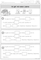 Vorschau - Arbeitsblätter - Liederarbeitung: Ich geh mit meiner Laterne (Klasse 2-4) - Seite 2