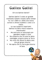 anteprima - Materiale di supporto/inclusione - Schede didattiche su Galileo Galilei e il metodo scientifico - Pagina 1