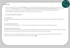 Vorschau - Fördermaterial/Inklusion - Vorlagen: Sensorik-Brett - Seite 1