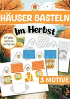 Vorschau - Mal- und Bastelvorlagen - Häuser basteln - Im Herbst - Deckblatt