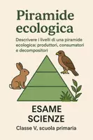 anteprima - Compiti in classe/Test - Descrivere i livelli di una piramide ecologica: produttori, consumatori e decompositori. - Pagina di copertina