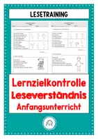 Vorschau - Test - Lernzielkontrolle Lesen. Klasse 1 und 2 - Deckblatt