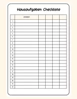 Vorschau - Anderer Materialtyp - Hausaufgaben Checkliste - Deckblatt