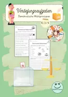 Vorschau - Arbeitsblätter - Demokratische Wahlprinzipien: Vertiefungsaufgaben - Deckblatt