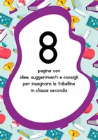 anteprima - UdA - Unità Didattica sulle tabelline per la classe seconda della scuola primaria - Pagina di copertina