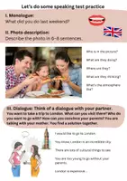 Vorschau - Arbeitsblätter - Übungszettel Englische Sprechprüfung - verschiedene Dialoge - Deckblatt