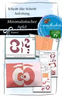 Vorschau - Mal- und Bastelvorlagen - Minimalistischer Apfel: Schritt für Schritt Anleitung - Deckblatt