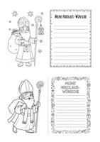Vorschau - Mal- und Bastelvorlagen - Nikolaus Wünsche Karten zu Ausmalen - Seite 3