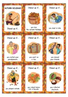 Vorschau - Spiele - Stand up if... Bewegungsspiel Englisch zu den HERBSTFERIEN / +40 Karten zum Aufstehen & Sprechen - Seite 1