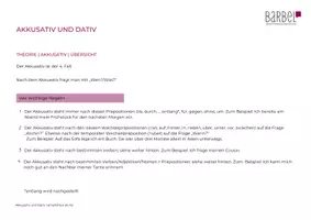 Vorschau - Arbeitsblätter - Akkusativ und Dativ | Grammatik | A2 - Seite 2