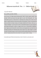 Vorschau - Klassenarbeiten - Klassenarbeit "Märchen" Klasse 5 (differenziert) - Seite 2