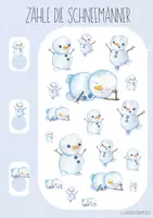 Vorschau - Arbeitsblätter - Zählbilder Winter für den Kindergarten/1. Klasse - Seite 2