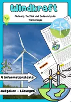 Vorschau - Arbeitsblätter - Windkraft: Erneuerbare Energien & Energiewende - Deckblatt