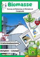 Vorschau - Arbeitsblätter - Biomasse: erneuerbare Energie & Biogas - Deckblatt