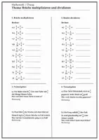 Vorschau - Arbeitsblätter - Mathe-Übung: Brüche multiplizieren & dividieren (mit Merkblatt) - Deckblatt