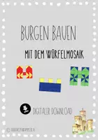 Vorschau - Arbeitsblätter - Burgen legen mit dem Würfelmosaik, Heft oder Einzelnutzung - Deckblatt
