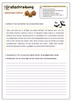 Vorschau - Arbeitsblätter - GROßSCHREIBUNG - Übungsblatt 'Halloween Edition' (2 Versionen) - Seite 2