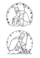 Vorschau - Mal- und Bastelvorlagen - Nikolaus Fensterbilder zum Ausmalen und Aufhängen - Seite 2