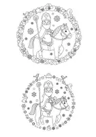 Vorschau - Mal- und Bastelvorlagen - Nikolaus Fensterbilder zum Ausmalen und Aufhängen - Seite 3