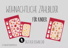 Vorschau - Arbeitsblätter - Zählbilder Weihnachten für den Kindergarten/1. Klasse - Deckblatt