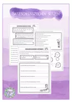 Vorschau - Arbeitsblätter - Satzschlusszeichen richtig setzen (3 Arbeitsblätter) - Deckblatt