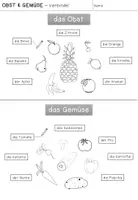 Vorschau - Arbeitsblätter - DaZ-Paket "Obst & Gemüse" - Lernwörter, Maldiktat, Rätsel (4-fach differenziert) - Seite 2