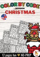 Προεπισκόπηση - Φύλλα εργασίας - Color by code - Division (Christmas) | Χριστούγεννα Διαίρεση Μαθηματικά Αγγλικά - Εξώφυλλο