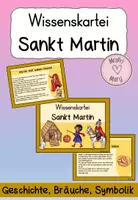 Vorschau - Stationenlernen - Wissenskartei: Sankt Martin - Deckblatt