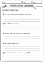 Vorschau - Arbeitsblätter - Verantwortung übernehmen Arbeitsblätter mit Fragen + Lösungen Deutsch DaZ AB - Seite 3