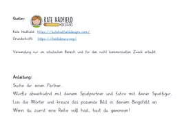 Vorschau - Spiele - Osterwörter Bingo für die Schuleingangsstufe DAZ - Seite 1