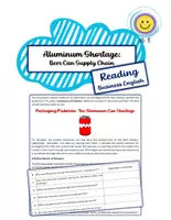 Vorschau - Arbeitsblätter - Reading - Aluminum Shortage Affecting Beer Supply Chain - Deckblatt