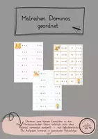 Vorschau - Unterrichtsreihen - Einmaleins: Dominos geordnet - Deckblatt
