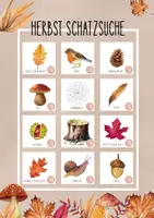 Vorschau - Arbeitsblätter - Herbstschätze: Schatzsuche im Herbst Kindergarten/1.Klasse - Deckblatt