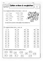 Vorschau - Arbeitsblätter - Große Zahlen – Ordnen & Vergleichen (differenziert) - Seite 1