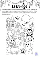 Voorbeeld - leesbingo halloween - Voorblad