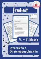 Vorschau - Arbeitsblätter - Freiheit Interaktive Dilemmageschichte Klasse 5.-7. - Deckblatt