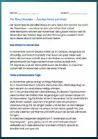 Vorschau - Arbeitsblätter - Den November entdecken – lesen, verstehen, staunen! - Seite 2